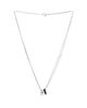 Pre-owned Cartier Pre-Owned Cartier Love 3 Ring Pendant Necklace 18K White Gold and Ceramic with Diamonds, 14.9 - 2