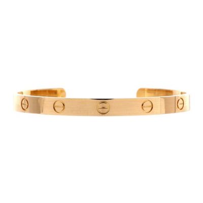 Pre-Owned Cartier Pre-Owned Cartier Love Cuff Bracelet 18K Yellow Gold
