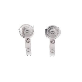 Pre-Owned Cartier Pre-Owned Cartier Love Hoop Earrings 18K White Gold Small