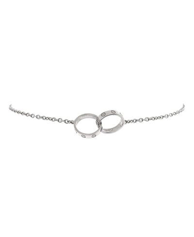 Pre-owned Cartier Pre-Owned Cartier Love Interlocking Bracelet 18K White Gold