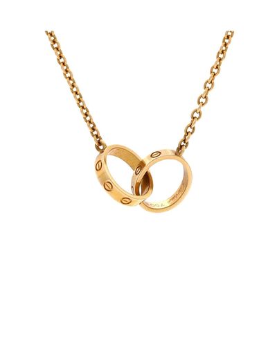 Pre-owned Cartier Pre-Owned Cartier Love Interlocking Necklace 18K Gold