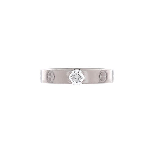 Pre-Owned Cartier Pre-Owned Cartier LOVE Solitaire Ring 18K White Gold with Diamond 0.23CT