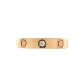 Pre-Owned Cartier Pre-Owned Cartier Love Wedding Band 1 Diamond Ring 18K Yellow Gold with Diamond