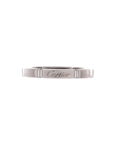 Pre-owned Cartier Pre-Owned Cartier Maillon Panthere Band Ring 18K White Gold