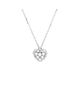 Pre-owned Cartier Pre-Owned Cartier Medium Heart Pendant Necklace 18K White Gold and Pave Diamonds, 16 - 1