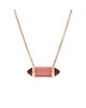 Pre-owned Cartier Pre-Owned Cartier Medium Les Berlingots de Cartier Pendant Necklace 18K Rose Gold with Pink Chalcedony and Garnets, 18 - 1