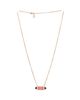 Pre-owned Cartier Pre-Owned Cartier Medium Les Berlingots de Cartier Pendant Necklace 18K Rose Gold with Pink Chalcedony and Garnets, 18 - 2