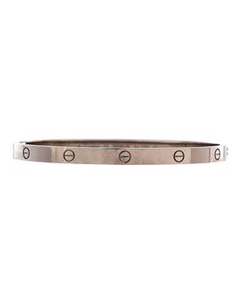 Pre-owned Cartier Pre-Owned Cartier Medium Love Bracelet 18K White Gold