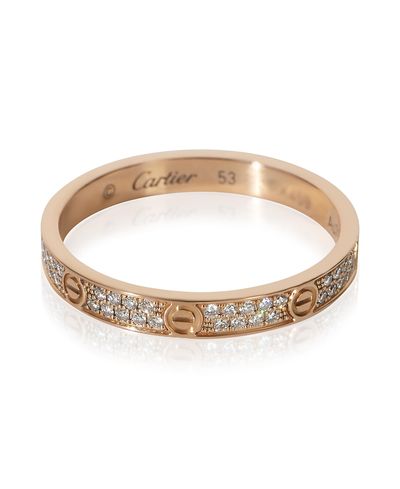 Pre-owned Cartier Pre-Owned Cartier Mini Model Love 18k Rose Gold Ring