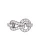 Pre-owned Cartier Pre-Owned Cartier Small Agrafe Ring 18K White Gold and Diamonds - 1