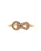 Pre-owned Cartier Pre-Owned Cartier Small Agrafe Vine Ring 18K Gold with Diamonds - 1
