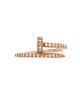 Pre-owned Cartier Pre-Owned Cartier Small Juste un Clou Paved Ring 18K Rose Gold with Diamonds - 1