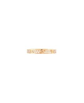 Pre-owned Cartier Pre-Owned Cartier Small Love Wedding Band Pave Diamonds Ring 18K Gold and Diamonds