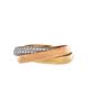 Pre-owned Cartier Pre-Owned Cartier Small Trinity Ring 18K Tricolor Gold with Pave Diamonds - 1