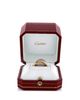 Pre-owned Cartier Pre-Owned Cartier Small Trinity Ring 18K Tricolor Gold with Pave Diamonds - 3
