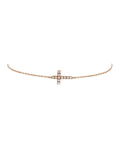 Pre-owned Cartier Pre-Owned Cartier Symbols Cross Bracelet 18K Rose Gold with Diamonds