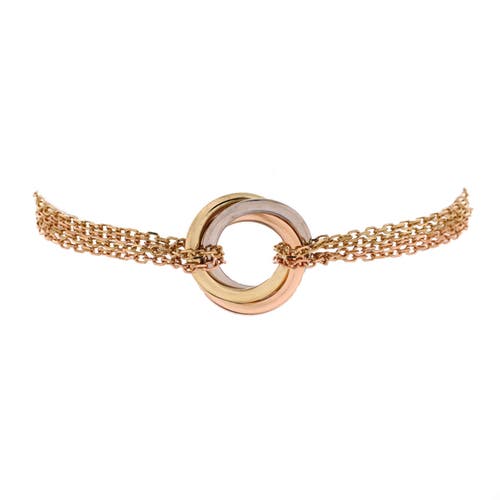 Pre-Owned Cartier Pre-Owned Cartier Trinity 4 Chain Bracelet 18K Tricolor Gold