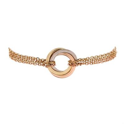 Pre-Owned Cartier Pre-Owned Cartier Trinity 4 Chain Bracelet 18K Tricolor Gold