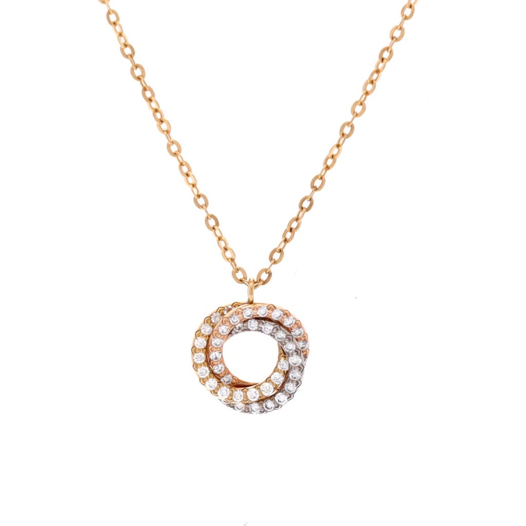Pre-Owned Cartier Pre-Owned Cartier Trinity Choker Necklace 18K Tricolor Gold with Pave Diamonds