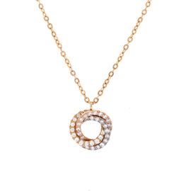 Pre-Owned Cartier Pre-Owned Cartier Trinity Choker Necklace 18K Tricolor Gold with Pave Diamonds