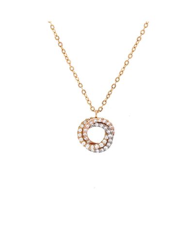 Pre-owned Cartier Pre-Owned Cartier Trinity Choker Necklace 18K Tricolor Gold with Pave Diamonds, 17.25