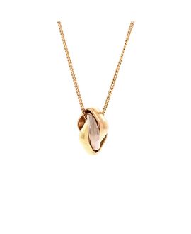 Pre-owned Cartier Pre-Owned Cartier Trinity Cushion Pendant Necklace 18K Tricolor Gold, 19.5
