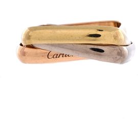 Pre-Owned Cartier Pre-Owned Cartier Trinity Cushion Ring 18K Tricolor Gold Medium