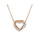 Pre-owned Cartier Pre-Owned Cartier Trinity de Cartier Heart Pendant Necklace 18K Tricolor Gold with Pave Diamonds, 16 - 1