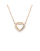 Pre-owned Cartier Pre-Owned Cartier Trinity de Cartier Heart Pendant Necklace 18K Tricolor Gold with Pave Diamonds, 16.25 - 1