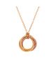 Pre-owned Cartier Pre-Owned Cartier Trinity Pendant Necklace 18K Rose Gold with Pave Pink Sapphires - 1