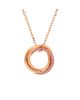 Pre-owned Cartier Pre-Owned Cartier Trinity Pendant Necklace 18K Rose Gold with Pave Pink Sapphires, 17.25 - 1