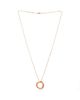 Pre-owned Cartier Pre-Owned Cartier Trinity Pendant Necklace 18K Rose Gold with Pave Pink Sapphires, 17.25 - 4