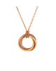 Pre-owned Cartier Pre-Owned Cartier Trinity Pendant Necklace 18K Rose Gold with Pave Pink Sapphires, 17.5 - 1