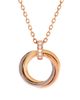 Pre-owned Cartier Pre-Owned Cartier Trinity Pendant Necklace 18K Tricolor Gold and Diamonds - 1