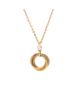 Pre-owned Cartier Pre-Owned Cartier Trinity Pendant Necklace 18K Tricolor Gold with Diamond, 17 - 1