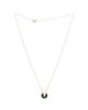 Pre-owned Cartier Pre-Owned Cartier Xs Amulette de Cartier Pendant Necklace 18K Rose Gold with Malachite and Diamond, 16 - 2