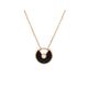 Pre-owned Cartier Pre-Owned Cartier Xs Amulette de Cartier Pendant Necklace 18K Rose Gold with Onyx and Diamond, 16 - 1