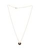 Pre-owned Cartier Pre-Owned Cartier Xs Amulette de Cartier Pendant Necklace 18K Rose Gold with Onyx and Diamond, 16.5 - 2