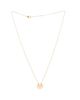 Pre-owned Cartier Pre-Owned Cartier Xs Amulette de Cartier Pendant Necklace 18K Rose Gold with Pink Opal and Diamond, 16.25 - 2