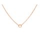 Pre-owned Cartier Pre-Owned Cartier Xs Cartier D'Amour Pendant Necklace 18K Rose Gold with Diamond, 16.5 - 1