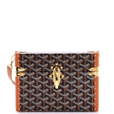 Pre-Owned Goyard Pre-Owned Goyard Cassette Trunk Shoulder Bag Coated Canvas Pm