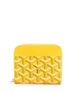 Pre-owned Goyard Pre-Owned Goyard Compact Zip Wallet Coated Canvas