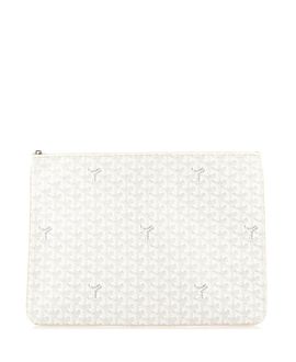 Pre-owned Goyard Pre-Owned Goyard Gm Senat Zip Pouch Coated Canvas