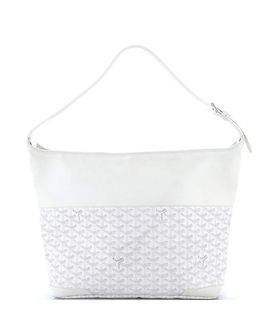 Pre-owned Goyard Pre-Owned Goyard Grenadine Hobo Coated Canvas with Leather