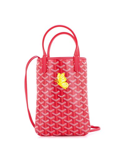 Pre-owned Goyard Pre-Owned Goyard Mini Poitiers Tote Printed Coated Canvas and Printed Canvas