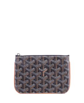 Pre-owned Goyard Pre-Owned Goyard Mini Senat Zip Pouch Coated Canvas