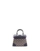Pre-owned Goyard Pre-Owned Goyard Mini Structured Saigon Top Handle Bag Embroidered Coated Canvas with Leather - 3