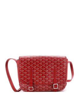 Pre-owned Goyard Pre-Owned Goyard Mm Belvedere Messenger Bag Coated Canvas