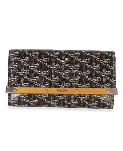 Pre-owned Goyard Pre-Owned Goyard Monte Carlo Mini Clutch Coated Canvas Handbag