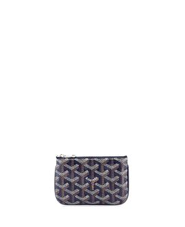 Pre-owned Goyard Pre-Owned Goyard Nano Senat Zip Key Pouch Coated Canvas